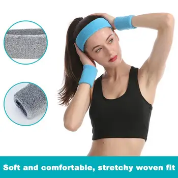 1 Nastavite Zapestje Sweatband Odbojka Wrist Brace Sweatband Nastavite Reverzibilna Mehko Dihanje Atletske Elastična Znoj Pasovih