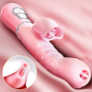 3 v 1 Vibratorji za Ženske 12 Način z vibriranjem Analni Jezika Lizanje Klitoris Stimulator G spot Massager Erotično Sex Igrače za Ženske