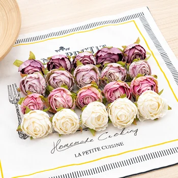 5 Kosov Rajon Retro Rose Cvet Glavo Dekoracijo Poročni Album Obrti Simulacije Cvet Darilo Restavracija Shop Oprema