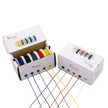 50 m/box UL 1007 30awg Posodah Čiste bakrene žice 5 barv v polje mešani žice PCB Nasedli kabel skladu DIY
