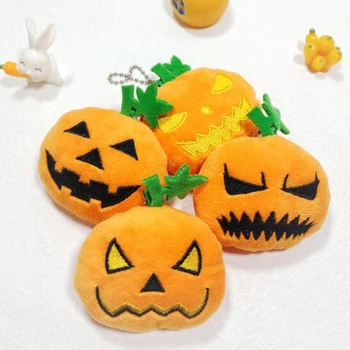 6Pcs/veliko Ustvarjalnih Risanka Plišastih Lutka Obesek Smešno Halloween Pumpkin DIY Bombaž-napolnjena Obliži Ročno izdelan Okrasni Dodatki