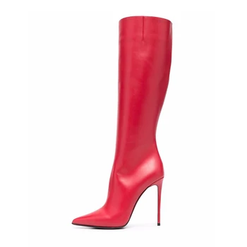 Arden Furtado 2022 Modnih ženskih Čevljev, ki spomladi jeseni Pozimi Konicami Prstov Stilettos Petah 12 cm Kolena Visoki Škornji v visokih petah 41 42