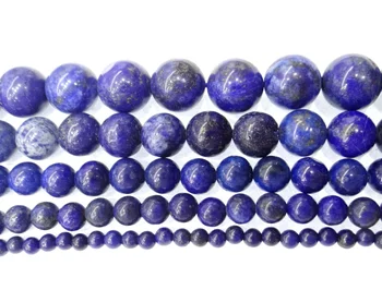 debelo Naravnega Kamna Lapis Lazuli Nikoli ne izgubi Barve, Okrogle Kroglice 15