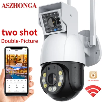 Dual-objektiv kamere bullet in PTZ 2-v-1 home Security IP omrežja CCTV 1080P brezžični WiFi kamera na prostem nepremočljiva 2-way audio
