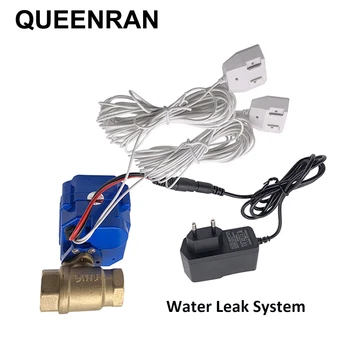 Električni detektor uhajanja vode detektor z DN15,DN20, DN25 smart ventil in senzor vode za Hišo security protection