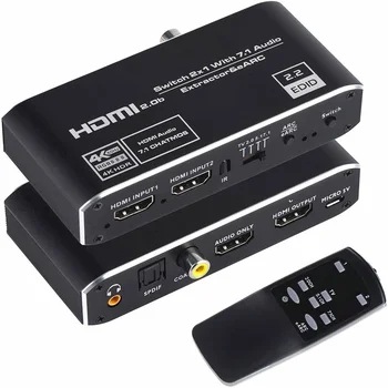 HDMI je združljiv Preklopnik 4K HD1080P 3 5 Vrat HD Stikalo Izbirno Splitter z Hub IR Daljinski upravljalnik za HDTV, DVD, TV OKNO Z2