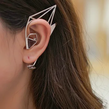 Korejski Preprosta Modna Hip-Hop Mehanske držalo za uho Moških in Žensk nočni klub Stranka Geometrijske Nezakonitih Earhooks