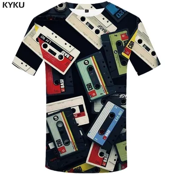 KYKU Magnetni Trak T shirt Moški Glasbe Anime Obleko Gothic Tshirt Natisnjeni Letnik Shirt Tiskanje Pisane majice 3d Mens Oblačila