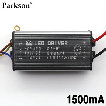 LED Driver 10W 20W 30W 50 W High Power Supply 1500mA 900mA 600 ma 300mA AC 85-265V Žaromet Transformator Nepremočljiva Adapter