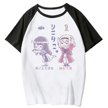 lycoris recoil t-shirt obleko moških bela majica grafika, tiskanje anime manga tshirt t shirt letnik