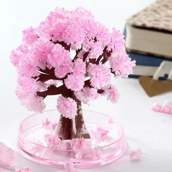 Mini Visual Čarobno Umetno Sakura Okrasnih Dreves Raste DIY Papir Drevo Darilo Novost Otroška Igrača Cvet Drevo Raziskovanje