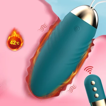 Močan Vibrator za Ženske z Brezžičnim Daljinskim Ogrevanjem z vibriranjem Jajca Klitoris Stimulator Bullet Vibrator Skok Jajce Seks Igrače