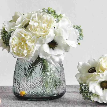 Nove Nordijske Peony Šopek Anemone Poroka Poročni Šopek Svile Umetno Cvetje DIY Album Flores Artificiales Soba Dekor