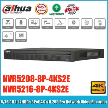 Original Dahua NVR5216-8P-4KS2E NVR5208-8P-4KS2E 8/16 Kanal 2HDDs 8PoE 4K&H. 265 NVR Omrežja, Video Snemalnik