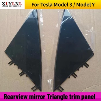 Original vozila Avto Tesla Model Y rearview mirror Trikotnik trim plošča za Tesla Model 3 2018-2023