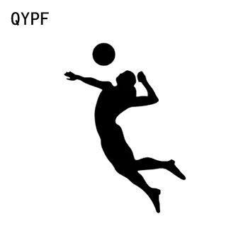 QYPF 11.3*15,8 CM Odbojka Igralec Športnih Dekle na Plaži Avto Nalepke Vinyl Visoke Kakovosti Pribor C16-1347