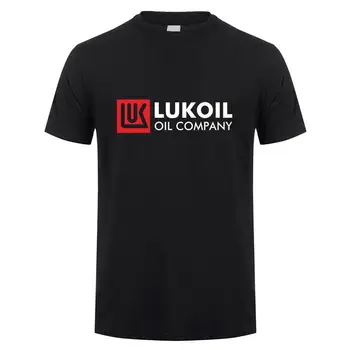 Ruski Lukoil Oil Company Majica s kratkimi rokavi Moški Poletje Kratek Rokav Bombaža T-srajce Človek Vrhovi Moda Tshirt LH-193