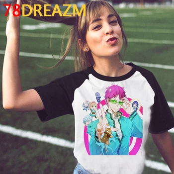 Saiki k t shirt vrh tees ženske 2021 letnik japonski grunge grafični tees ženske obleke t-shirt harajuku kawaii
