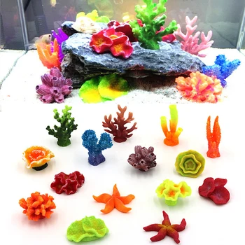 Smole Coral Sea Star Srčkan Multicolor Miniaturni Fish Tank Akvarij Okraski Umetne Rastline Za Dom Dekoracija Dodatna Oprema