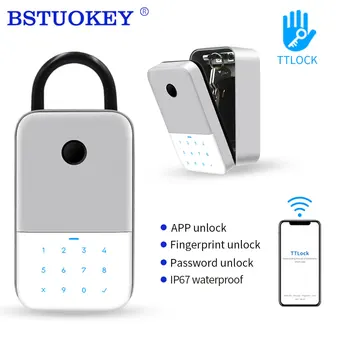 TTLOCK Aplikacijo Bluetooth, Fingerprint Ključa Varno Nepremočljiva Kombinacija Ključnih Shranjevanje Zaklepanje Polje Geslo Ključno Polje za Zaklepanje tipk Polje Wall-mounted