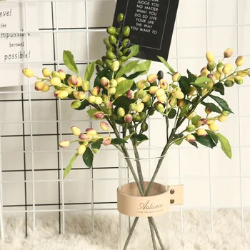 Umetne Rože Rastlin, Sadja Oljčno Vejo Šopek Zelenja Cvet Vazo Dekoracijo Za DIY svate Doma Vrt Rekviziti Dekor