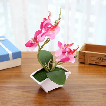 Umetni Ponaredek Metulj Orhideja Plantas Doma Vrt Poroko Flores Lonci Hogar Bonsaj Simulacije Cvetje Za Dekoracijo Dodatki