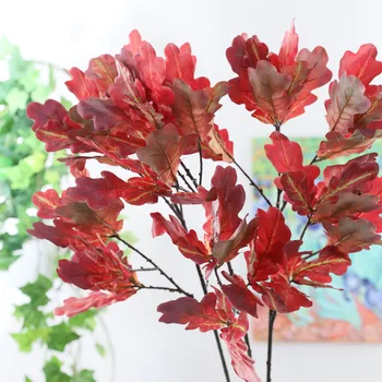 Umetno Božično Maple Leaf Veje 3D Tiskanje Svile Jeseni Zapusti Dom Trgovina Stranka Cvetlični Aranžma Dekoracijo