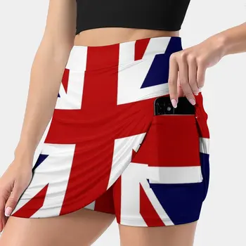 Unije Jack Zastavo združenega Kraljestva, žensko krilo Y2K Poletnih Oblačil 2022 Kpop Slog Hlač Krilo S Pocket Unije Jack Zastavo Združenih