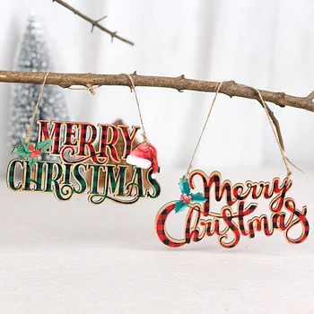 Vesel Božič Lesene Čip Božično Drevo Okraski Visi Obesek Za Dom Xmas Tree Okraski Otroci Novo Leto, Darila Navidad