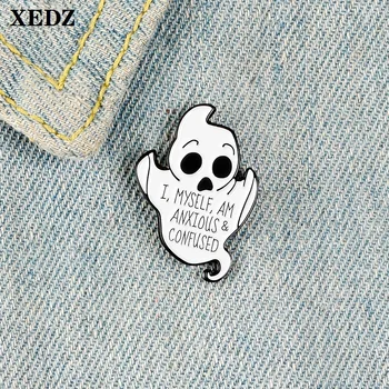 XEDZ Tesnobe Duha Kovinski Emajl Pin Eteričnimi Hudič Nakit Gothic Simbol Zbirka Majica Punk River Gumb Broška Opremo
