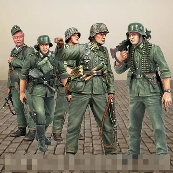 1/35 Obsega Die-cast Smolo Slika Vojak Model Svetovne Vojne Vojaške Scene Vojak bo Ustrezala 5 Ljudi Unpainted
