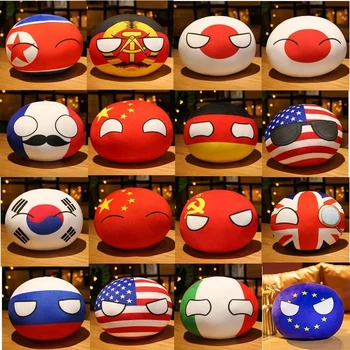 10 cm Državi Žogo Plišastih Obesek Igrača Plushie Lutka Countryball ZSSR ZDA FRANCIJA RUSIJA združeno KRALJESTVO JAPONSKA NEMČIJA ITALIJA Koreja Darila Za Otroke