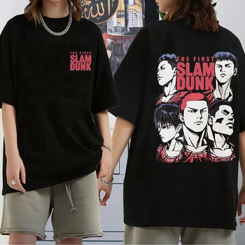 Anime Prvi Slam Dunk Graphic Majica S Kratkimi Rokavi Moški T-Majice S Kratkimi Rokavi Priložnostne Srajce Harajuku