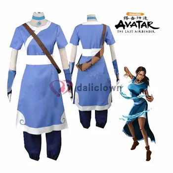 Avatar The Last Airbender Katara Cosplay Kostum Stranka Halloween Cosplay Moški Ženske Kostume, Ki Meri Velikost