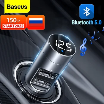 Baseus FM Oddajnik Avto Brezžična tehnologija Bluetooth 5.0 Radio FM Modulator Komplet 3.1 USB Avto Polnilec Prostoročni Avdio za MP3 Predvajalnik