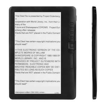 BK7019 Elektronska Knjiga Knjiga, ki Bralcu 7 Palčni TFT Barvni Zaslon Ebook Reader Avdio Video MP3-Predvajalnik za ponovno Polnjenje 16GB