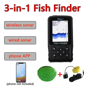 Brezplačna Dostava!Vroče Sale2022 degisn Žice+Brezžični+APP Prenosni Sonar Pisane LCD Finder Rib Fishing lure Echo C FishFinder