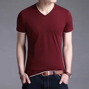 Camiseta de algodón par hombre, camisa de manga corta de Barvo puro, camisetas de verano, 2021