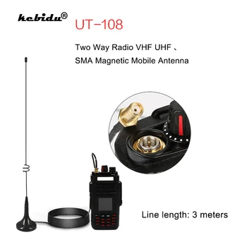 Dropship UT-108UV visok dobiček Antena dvosmerni Radijski VHF, UHF SMA Magnetni Mobilne za Nagoyi BAOFENG CB Radio UV-5R UV-B5 UV-B6 GT-3