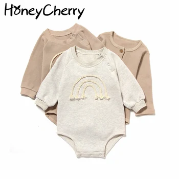 HoneyCherry Novorojenčka Dolgo sleeved Leotard Bodysuit Novorojenčka Oblačila