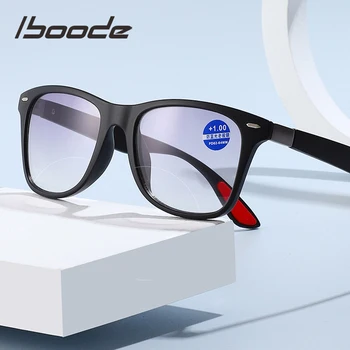 iboode Bifocal Branje Očala za Sonce Ženske Moški Presbyopia Očala Klasičnih Kvadratnih sončna Očala Z Dioptrije +1.5 2.0 2.5 3.0 3.5