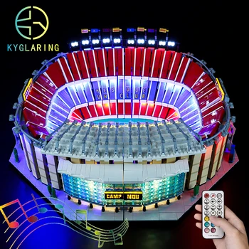 Kyglaring Led Osvetlitev Nastavite DIY Igrače Za Oblikovanje 10284 (RC Zvok Različica) FC Barcelona Camp Nou (Niso Vključene Gradnike)
