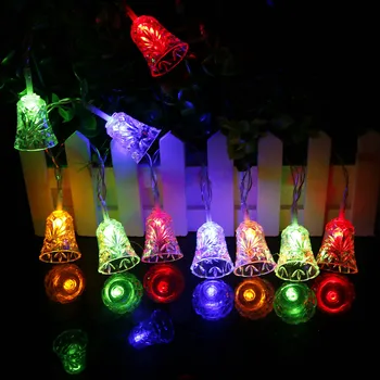 Led novoletne Lučke Mini Zvonovi Garland 1,5 m 3m 6m Pravljice Niz Luči Baterija Upravlja Božično zabavo Tree Okraski Za Dom