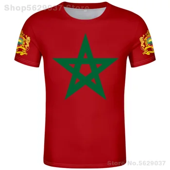 Maroko T-shirt reprezentance Hitro sušenje T-shirt Prosto po Meri arabski Državi Besedilo (Tiskanje Fotografij za Šport za Moške, Modni T-shirt