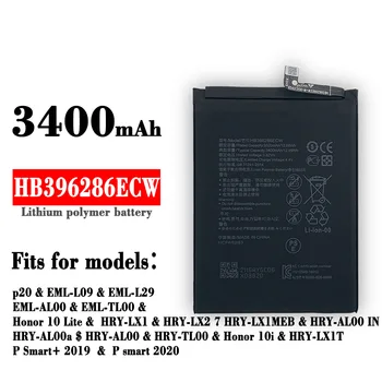 Originalni 3400mAh HB396286ECW Baterija Za Huawei Honor 10i 20i 10 P20 Lite Smart+2019 HRY-LX1MEB POT LX2 LX1T Mobilnega Telefona Baterije