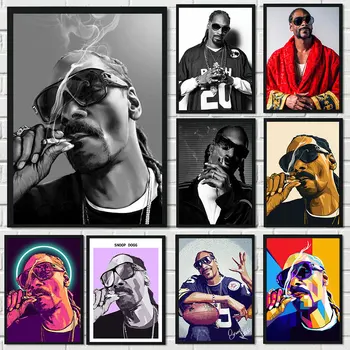 Rap Zvezda Snoop Dogg Wall Art Natisne Platno Slikarstvo Dekor Hip Hop Legenda Gangsta Glasbe Je Pevka Plakat Za Dnevno Sobo Dom Darila