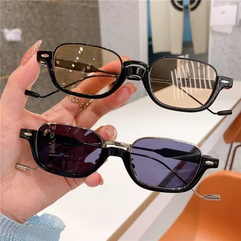 Retro Dekorativni Očala Rjave sončna Očala Ženske Luksuzni Design Odtenki Roza Moda Letnik Majhen Okvir ženska sončna Očala 2021
