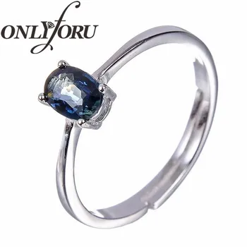Sapphire Obroč za ženske 925soild sterling silver blue naravno lep gemstone nakit za dekle obletnico darilo