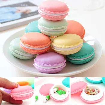 Srčkano Sladkarije Barve Macaron Mini Škatla Za Shranjevanje Nakita Polje Tabletke Primeru, Darilo Za Rojstni Dan