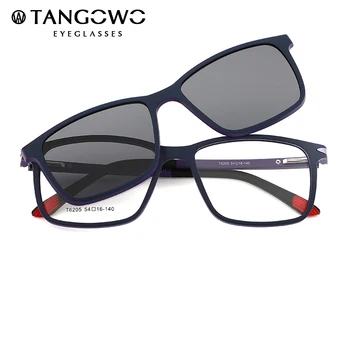 TANGOWO Letnik Moški Ženske Posnetek Na Optični Glasse Okvir Polarizirana sončna Očala Magnetizem Stilsko Klasična Očala Očala T6205